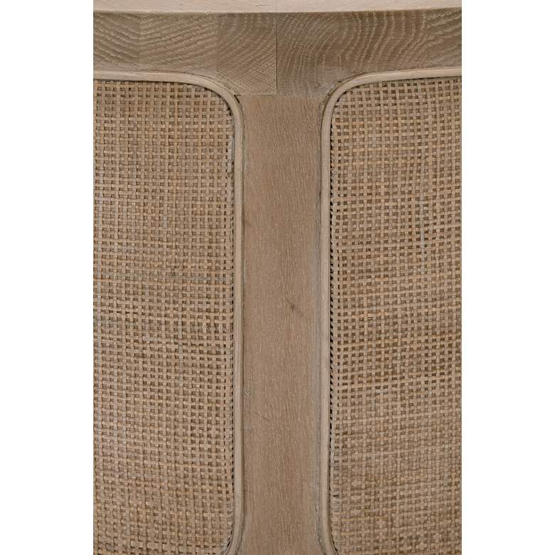 Image 4 Cane 40 1/4" Wide Smoke Gray and Cane Round Coffee Table more views