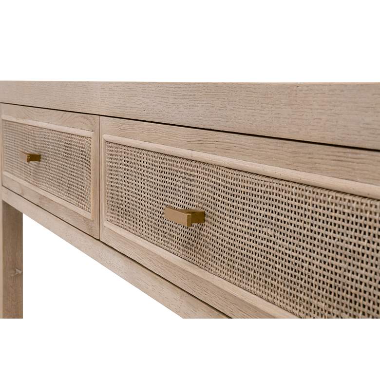 Image 2 Cane 50 1/2" Wide Smoke Gray Oak Wood 2-Drawer Entry Console more views