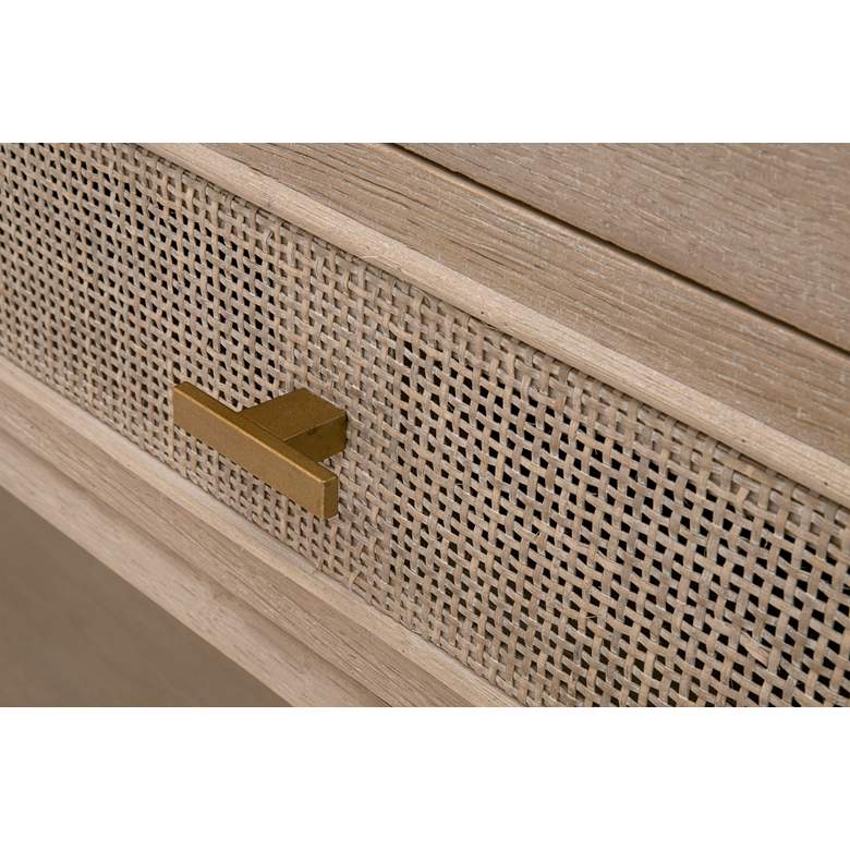 Image 3 Cane 50 1/2" Wide Smoke Gray Oak Wood 2-Drawer Entry Console more views