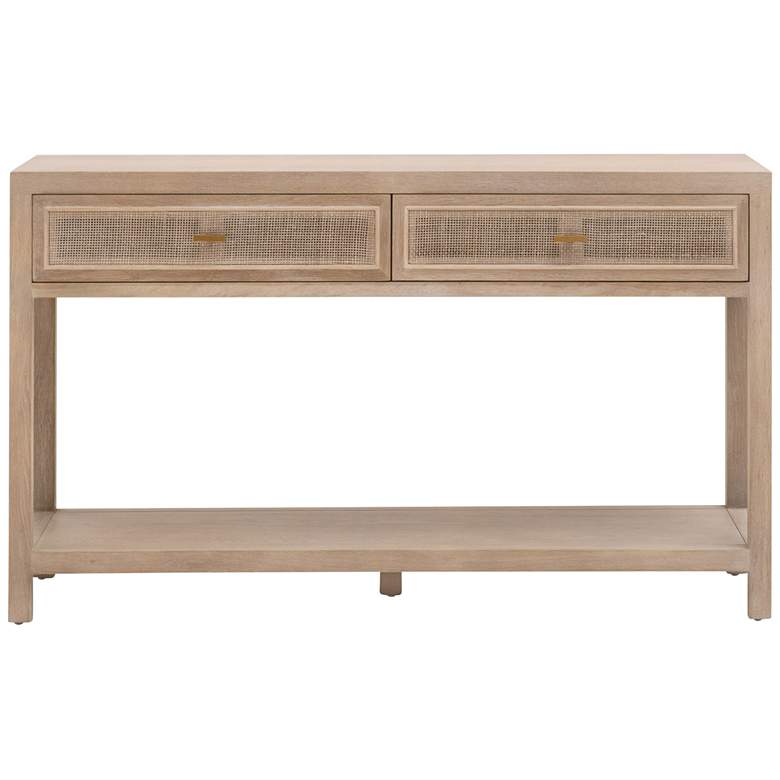 Image 4 Cane 50 1/2" Wide Smoke Gray Oak Wood 2-Drawer Entry Console more views