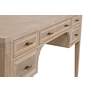 Cane 55" Wide Gray Oak Wood 5-Drawer Rectangular Desk