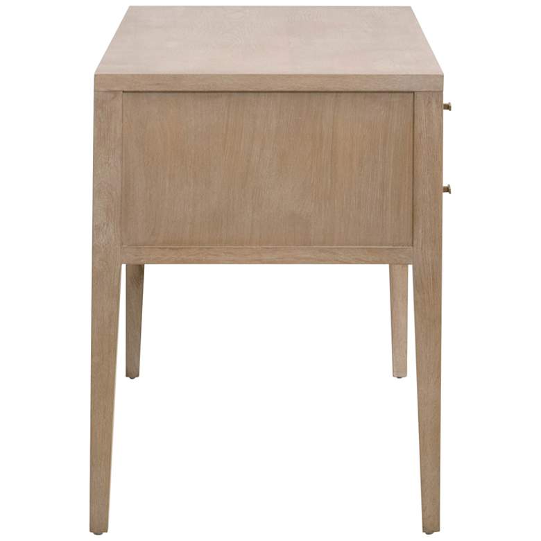 Image 7 Cane 55" Wide Gray Oak Wood 5-Drawer Rectangular Desk more views