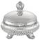 Canicatti 7 1/2" High Silver and Crystal Jar with Lid