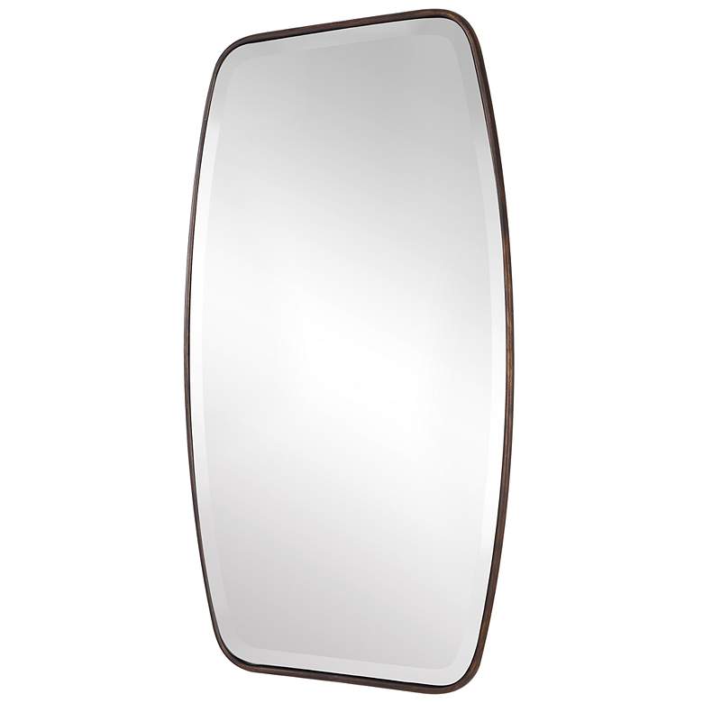 Image 3 Canillo Distressed Dark Bronze 21 1/4" x 36 1/4" Wall Mirror more views