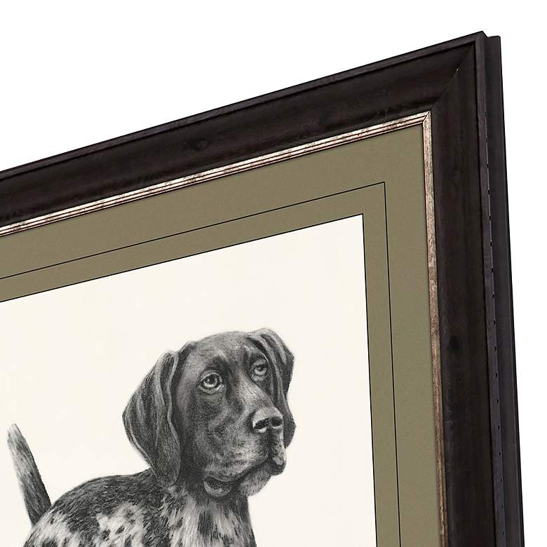 Image 2 Canine Gaze 44" High Rectangular Giclee Framed Wall Art more views