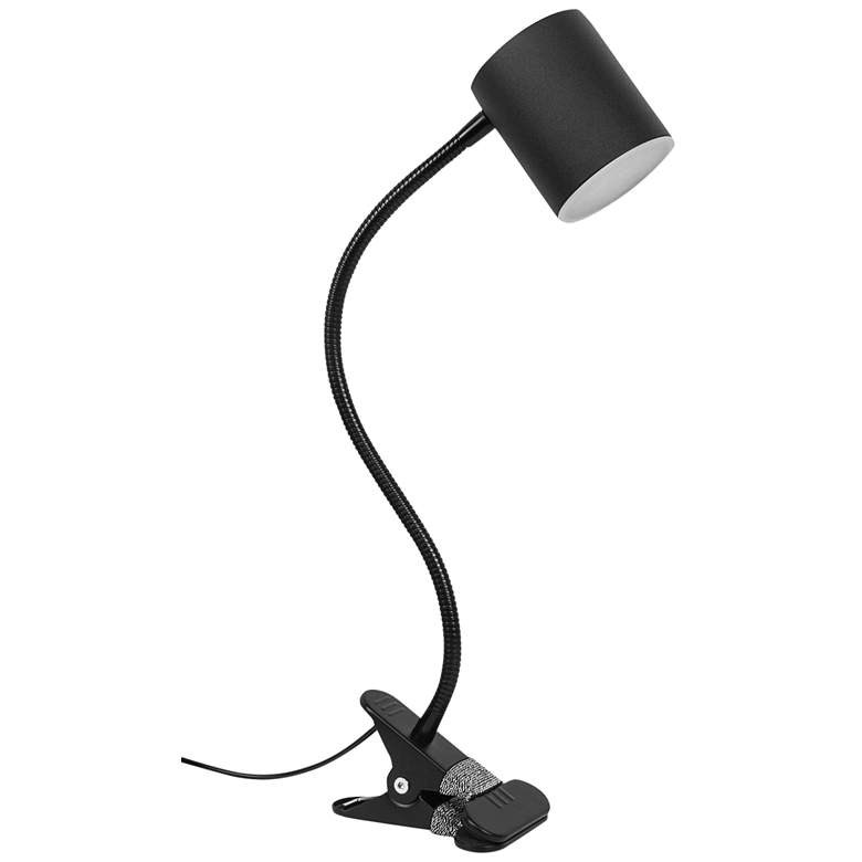 Image 1 Canista Black Finish Modern Adjustable Gooseneck LED Clip Light