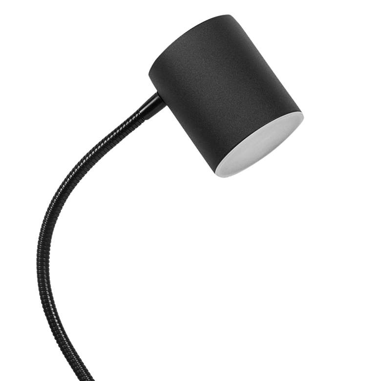 Image 2 Canista Black Finish Modern Adjustable Gooseneck LED Clip Light more views