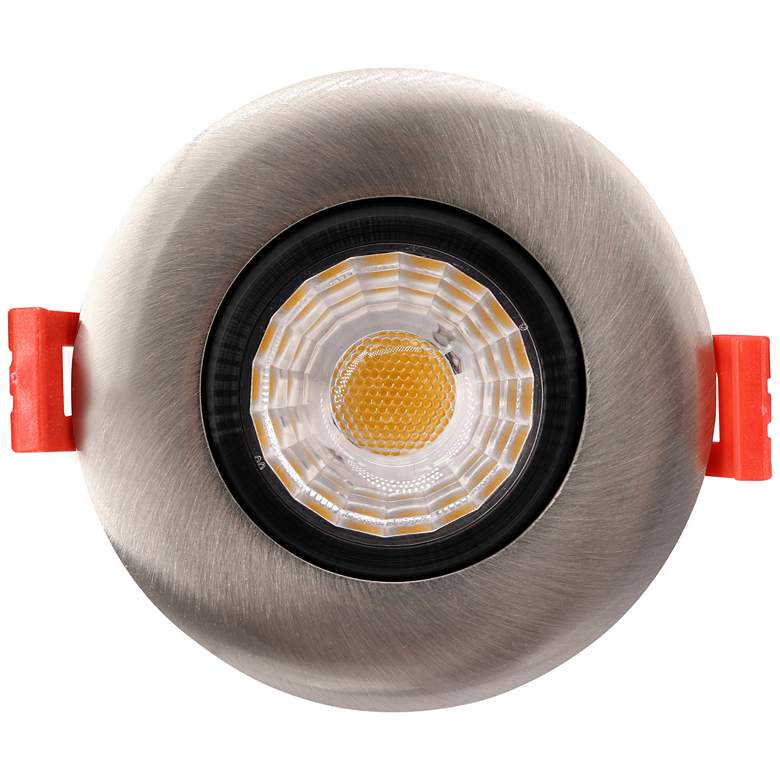 Image 1 Canless 3 inch Round Gimbal Brushed Nickel 8W LED Downlight