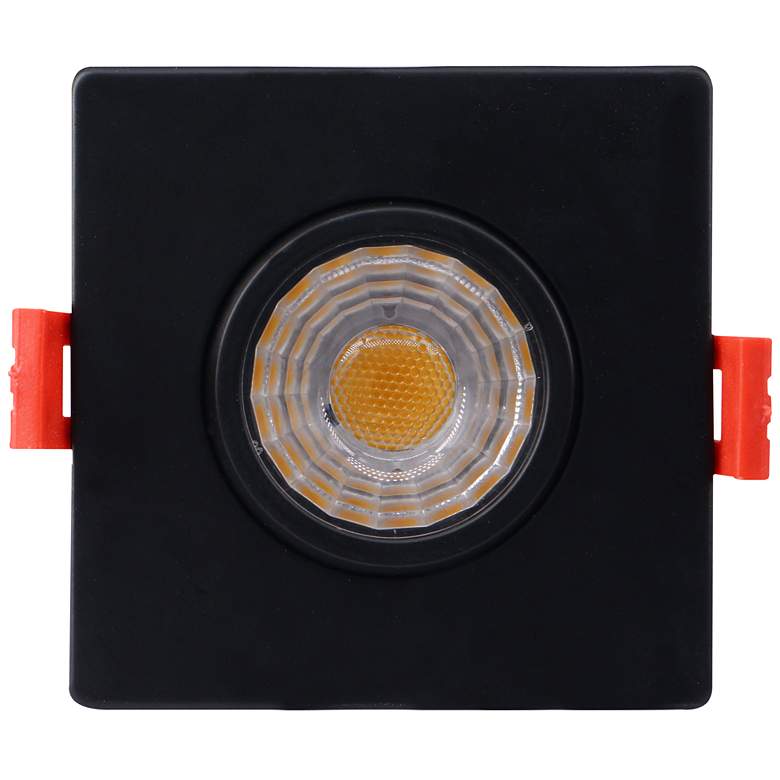 Image 1 Canless 3 inch Square Gimbal Black 8 Watt LED Downlight