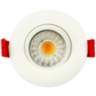 Canless 3" Round Gimbal White 8 Watt LED 5 Color Adjustable Downlight