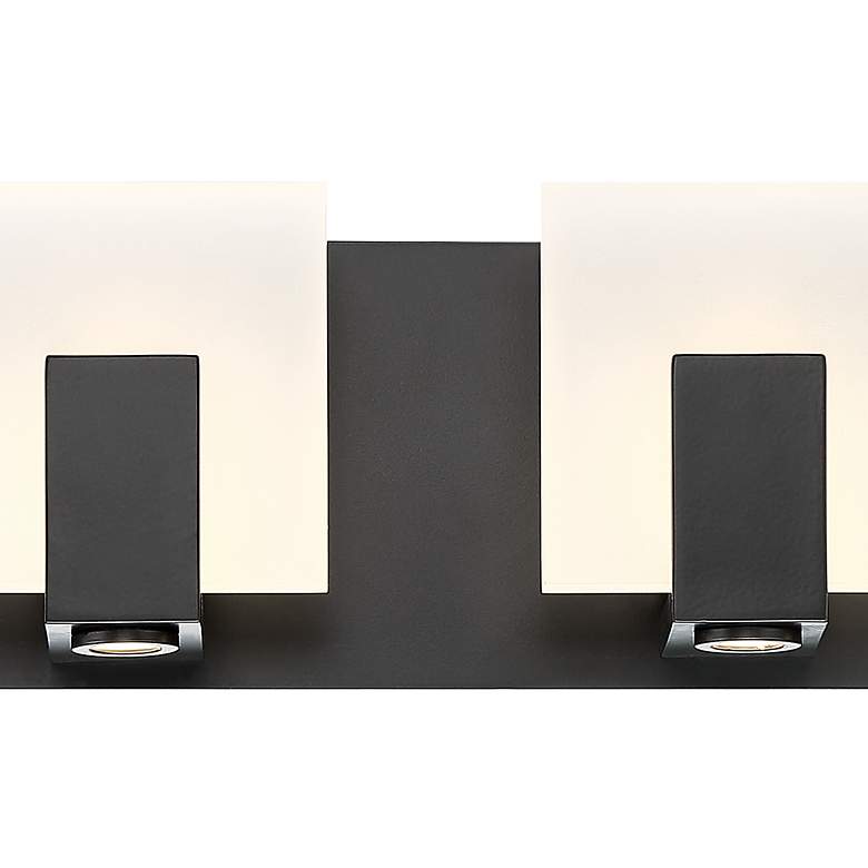 Image 3 Canmore 20 1/4"W Matte Black 3-Light LED Vanity Bath Light more views