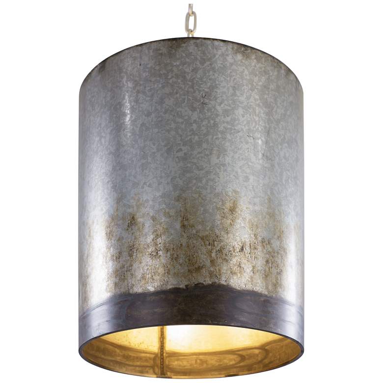 Image 2 Cannery 3-lt Pendant - Ombre Galvanized more views