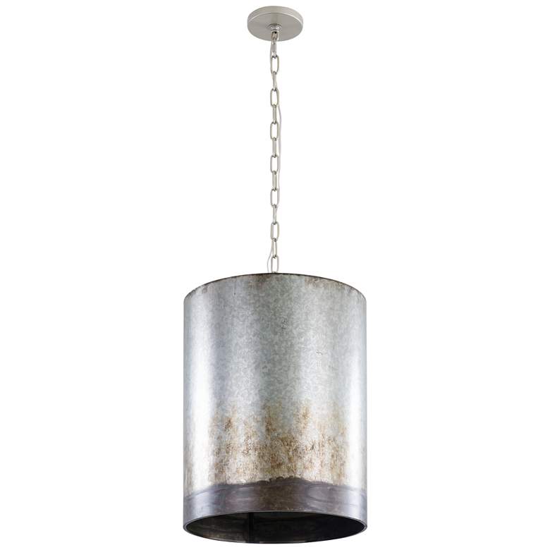 Image 4 Cannery 3-lt Pendant - Ombre Galvanized more views