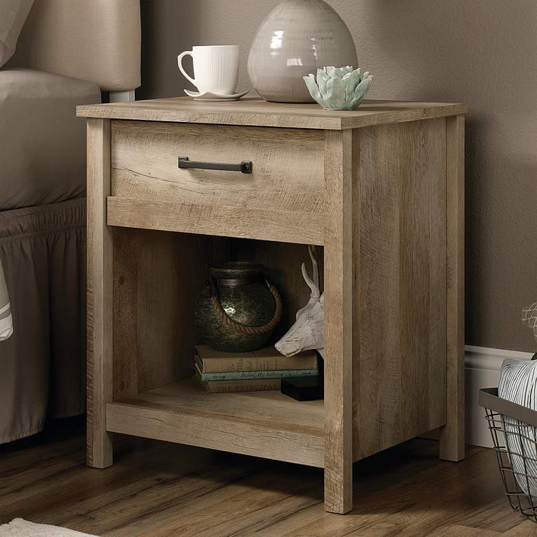 Image 1 Cannery Bridge 22 1/4" Wide Lintel Oak 1-Drawer Night Stand