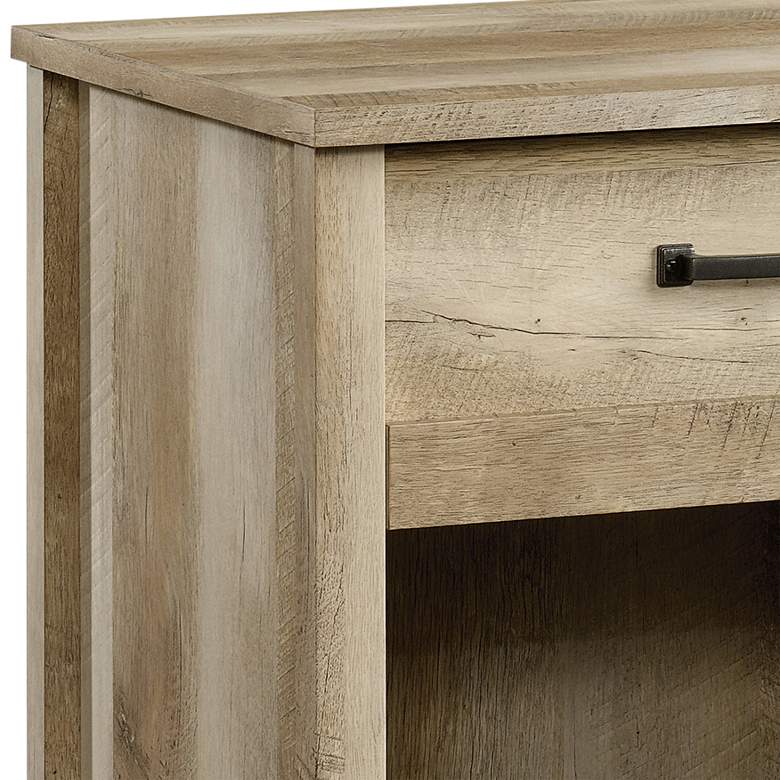 Image 3 Cannery Bridge 22 1/4" Wide Lintel Oak 1-Drawer Night Stand more views