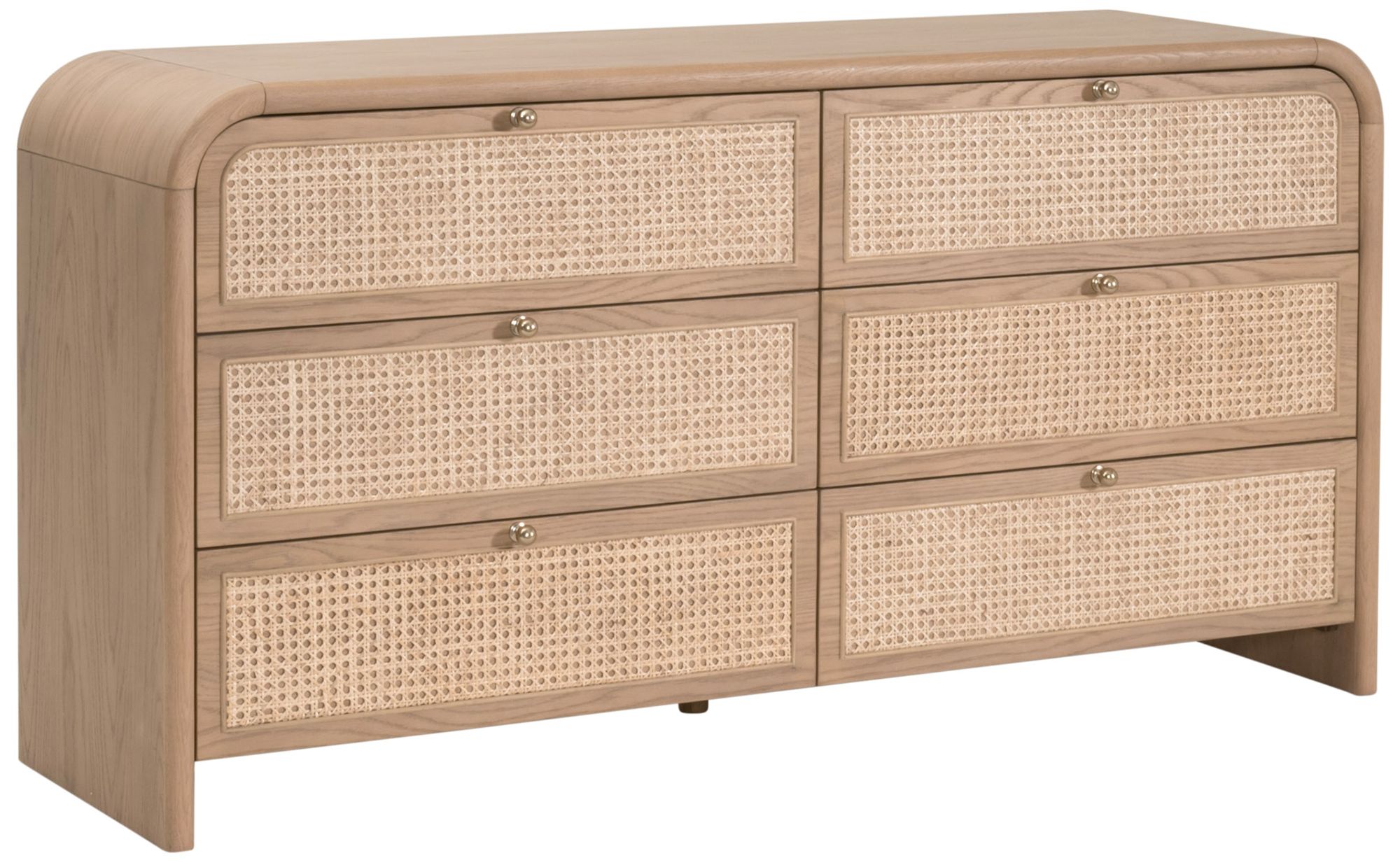 Image 3 Cannes 6-Drawer Double Dresser, Natural Oak, Cane more views