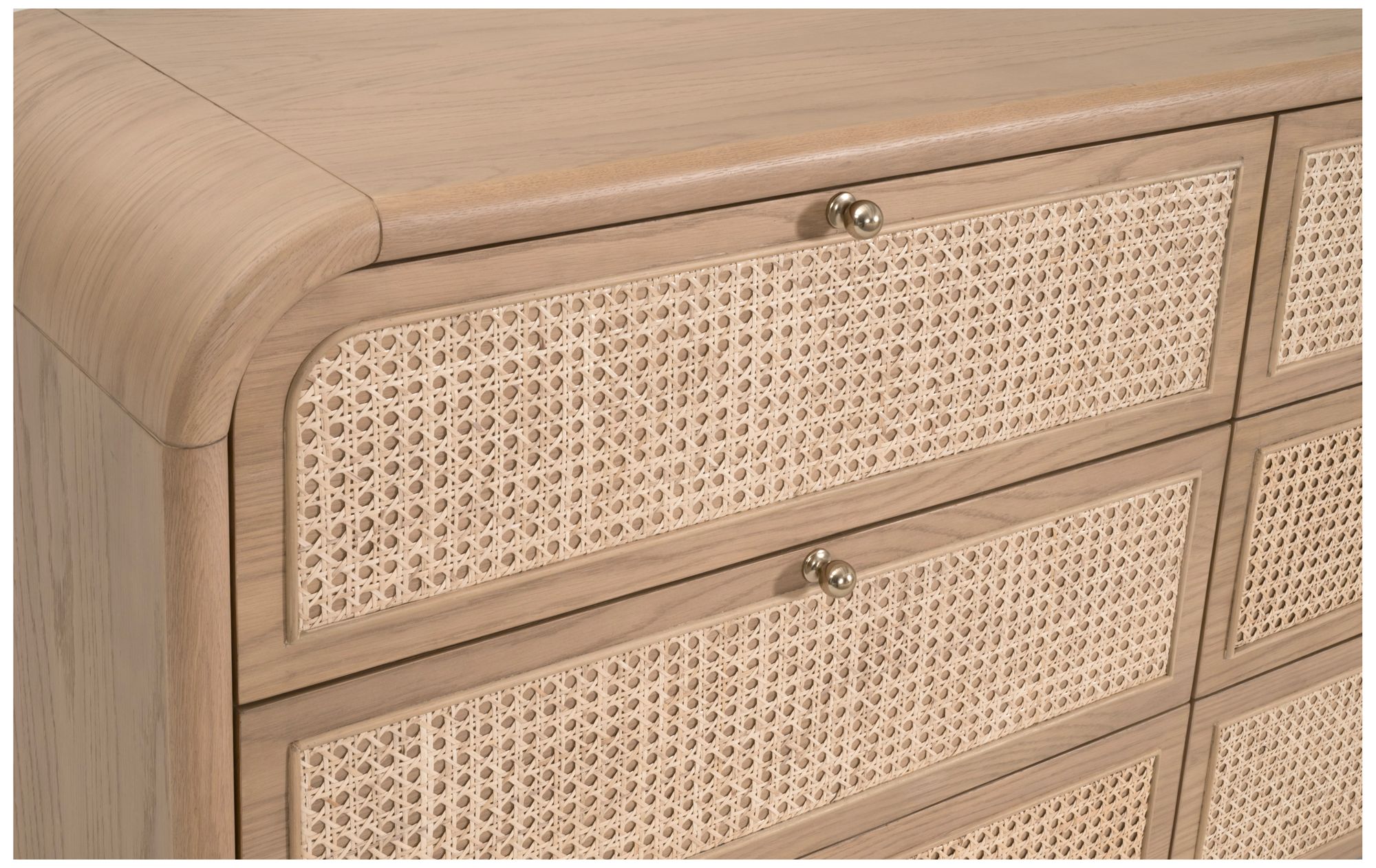 Image 6 Cannes 6-Drawer Double Dresser, Natural Oak, Cane more views