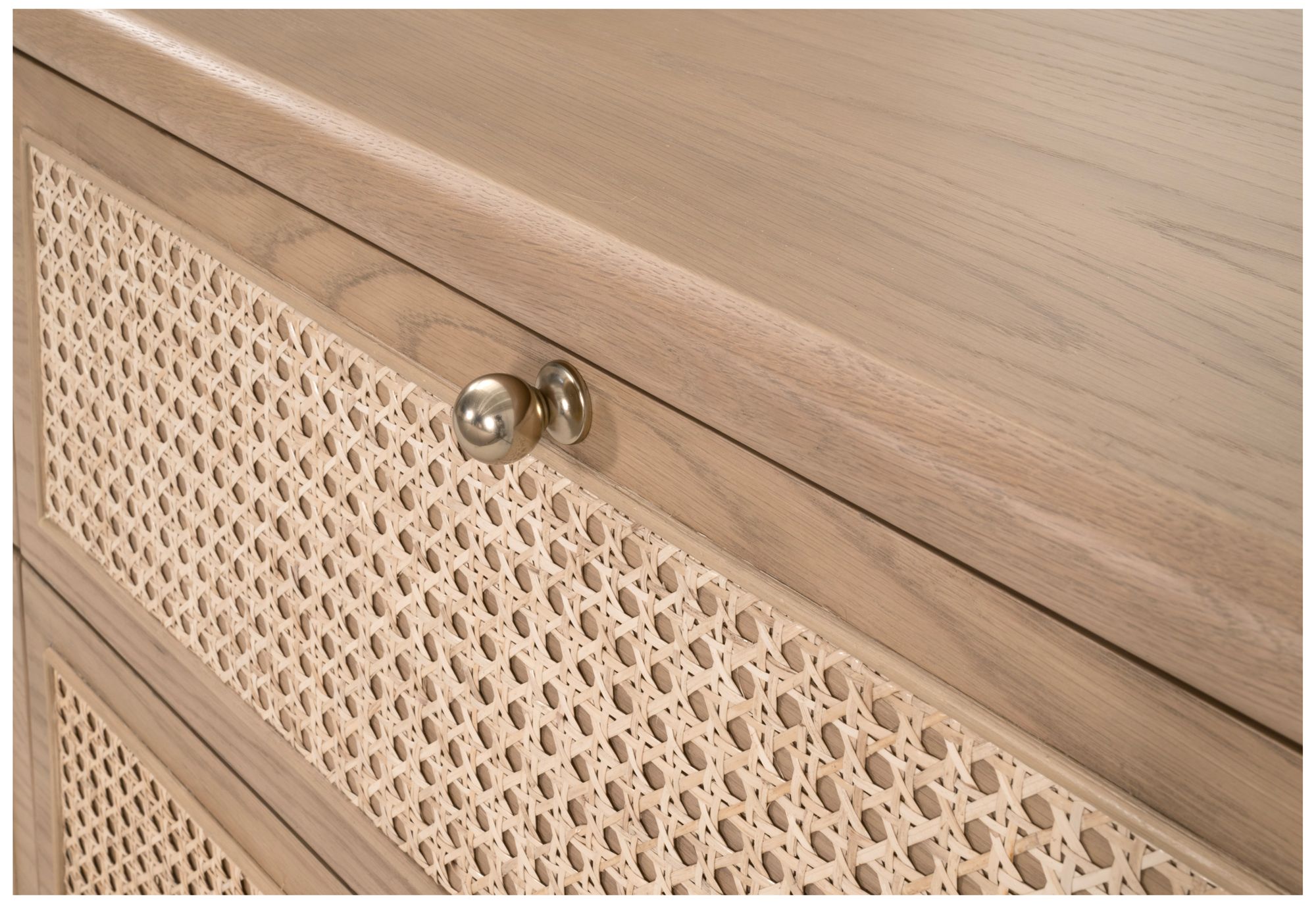Image 7 Cannes 6-Drawer Double Dresser, Natural Oak, Cane more views