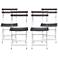 Cannes Graphite Black Acrylic Folding Chair Set of 4