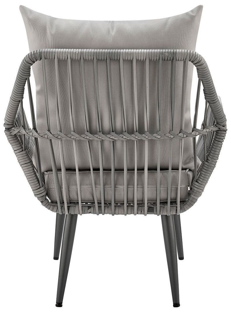 Cannes Patio 2-Person Seating Group with End Table with Grey Cushions
