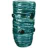 Cannon Rock Multi-Color Blue 14 1/4" High Art Glass Vase
