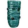 Cannon Rock Multi-Color Blue 14 1/4" High Art Glass Vase