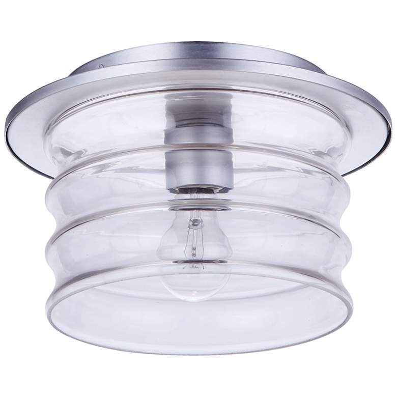 Image 2 Canon 11 1/2" Wide Satin Aluminum Outdoor Ceiling Light