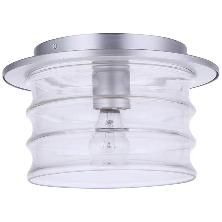 Image 3 Canon 11 1/2" Wide Satin Aluminum Outdoor Ceiling Light more views