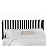 Canopy Stripe Black and White Queen Upholstered Headboard