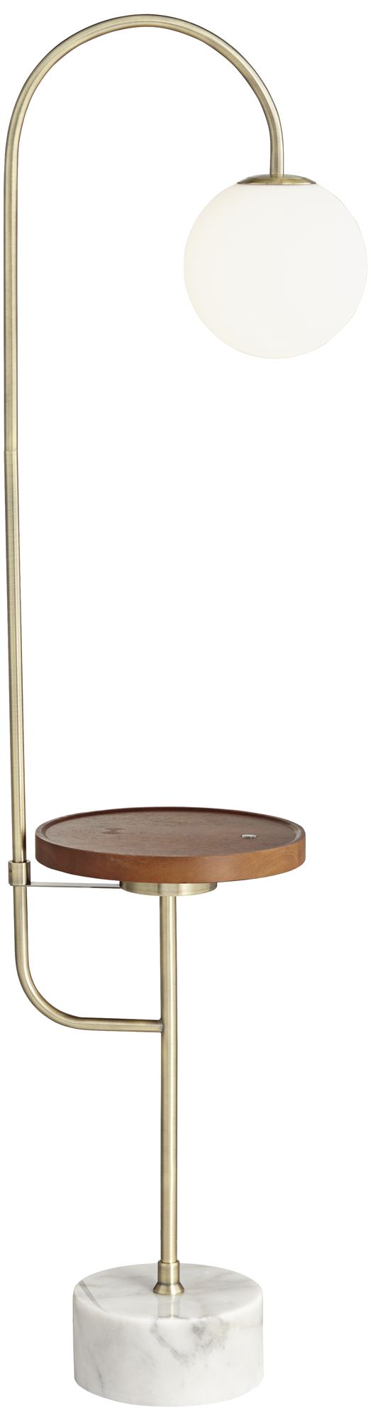 Cantara End Table Floor Lamp with USB Port and Charger