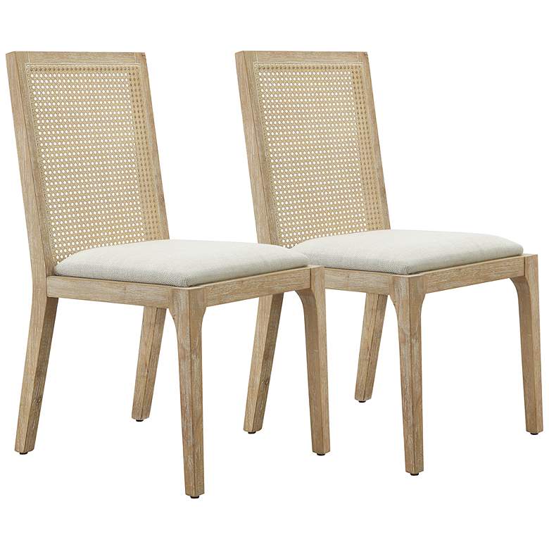 Canteberry Natural Wood Dining Chairs Set of 2