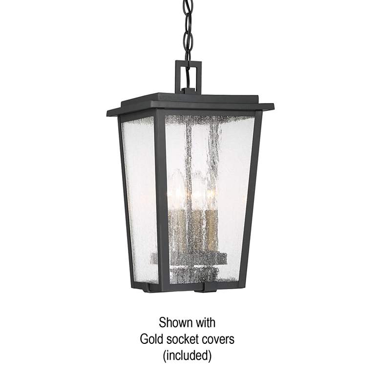 Image 3 Cantebury 16 1/4 inch High Sand Black Outdoor Hanging Light more views