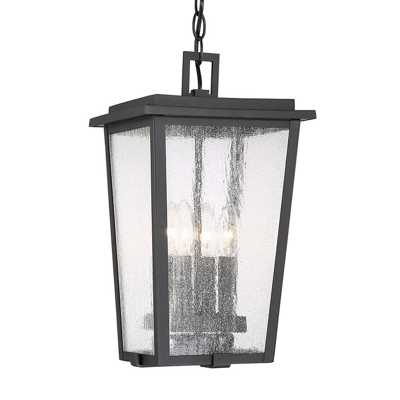 Image 4 Cantebury 16 1/4 inch High Sand Black Outdoor Hanging Light more views