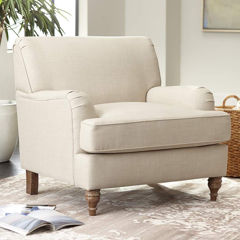 Image 1 Cantebury Colony Linen Upholstered Armchair