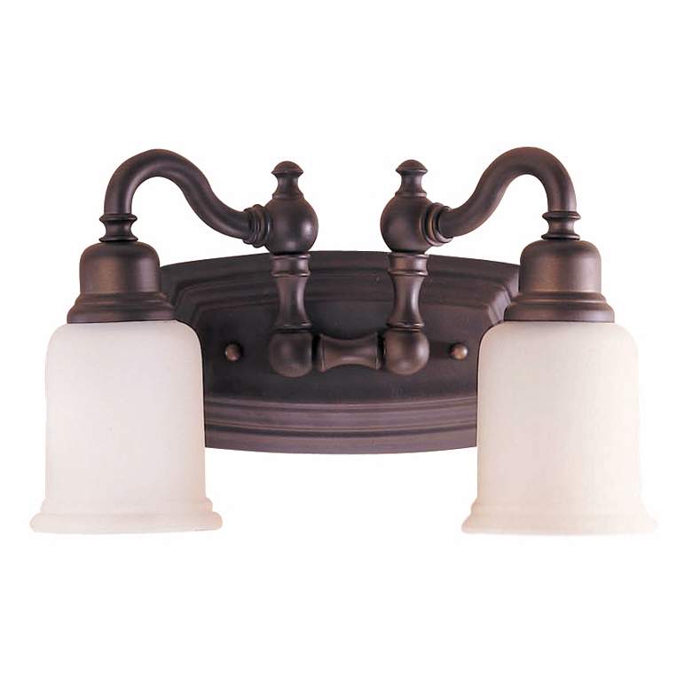 Image 1 Canterbury 14"W Oil-Rubbed Bronze 2-Light Bathroom Light