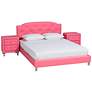 Canterbury Pink Faux Leather 3-Piece Full Size Bedroom Set