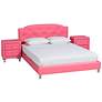 Thumbnail2 of Canterbury Pink Faux Leather 3-Piece Full Size Bedroom Set