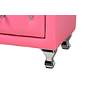 Thumbnail3 of Canterbury Pink Faux Leather 3-Piece Full Size Bedroom Set more views
