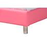 5_Canterbury Pink Faux Leather 3-Piece Queen Size Bedroom Set more views