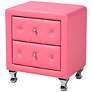 Canterbury Pink Faux Leather 3-Piece Queen Size Bedroom Set