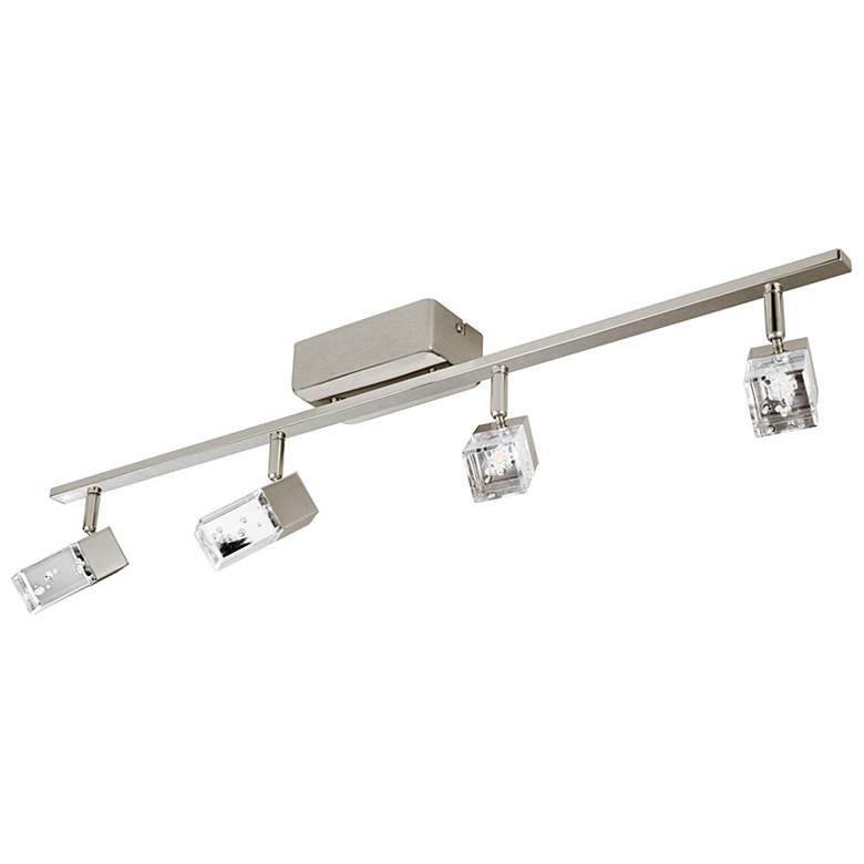 Image 1 Cantil - 4-LED Track Light - Matte Nickel Finish - Clear Acrylic Shade