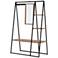 Cantili 50" Wide Dark Gunmetal Entry Shelf with Mirror