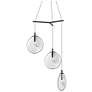 Cantina 15" Wide 3-Light Satin Black Pendant