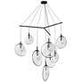 Cantina 15" Wide 9-Light Satin Black Pendant