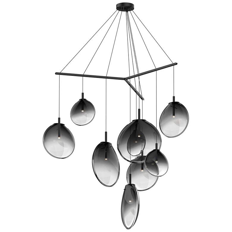 Image 1 Cantina 15" Wide 9-Light Satin Black Pendant