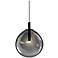 Cantina 9" Wide Satin Black LED Mini Pendant w/ Smoke Glass