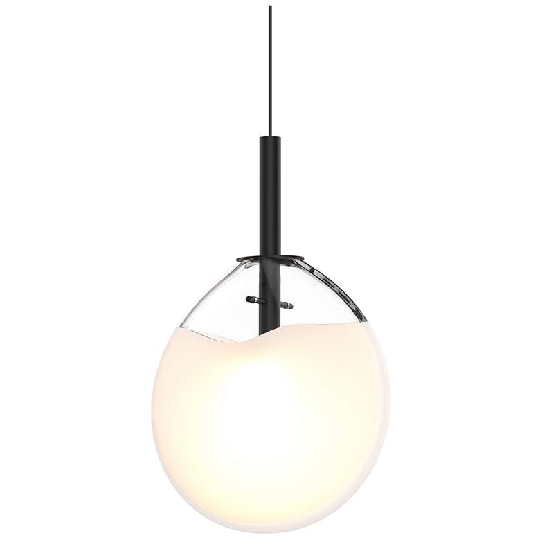 Image 1 Cantina 9" Wide Satin Black Pendant