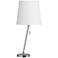Canting Polished Chrome Accent Table Lamp