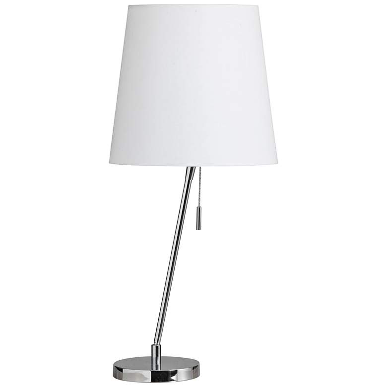 Image 1 Canting Polished Chrome Accent Table Lamp
