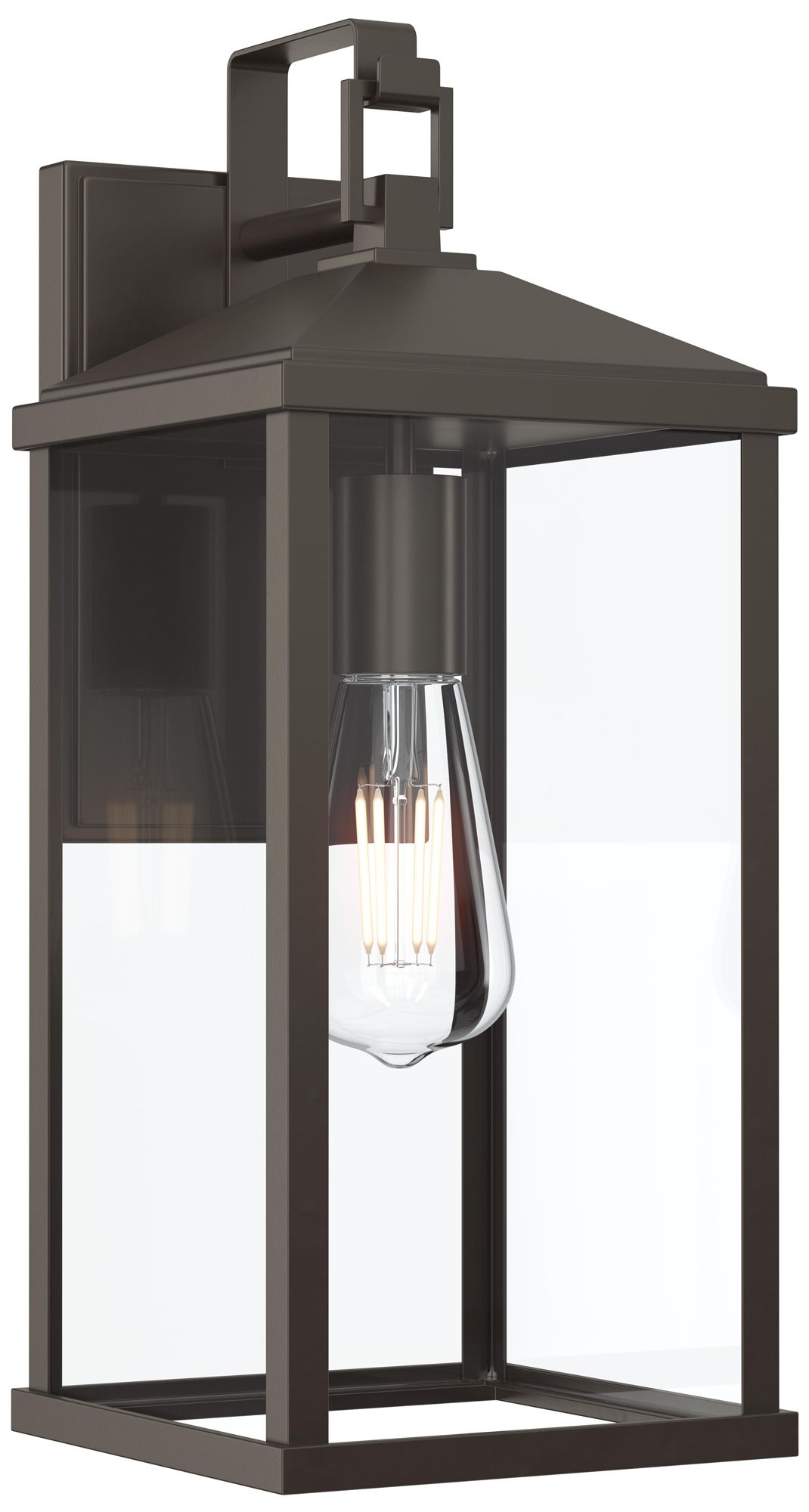 Cantley Large Outdoor Wall  Lantern with Clear Glass Panels